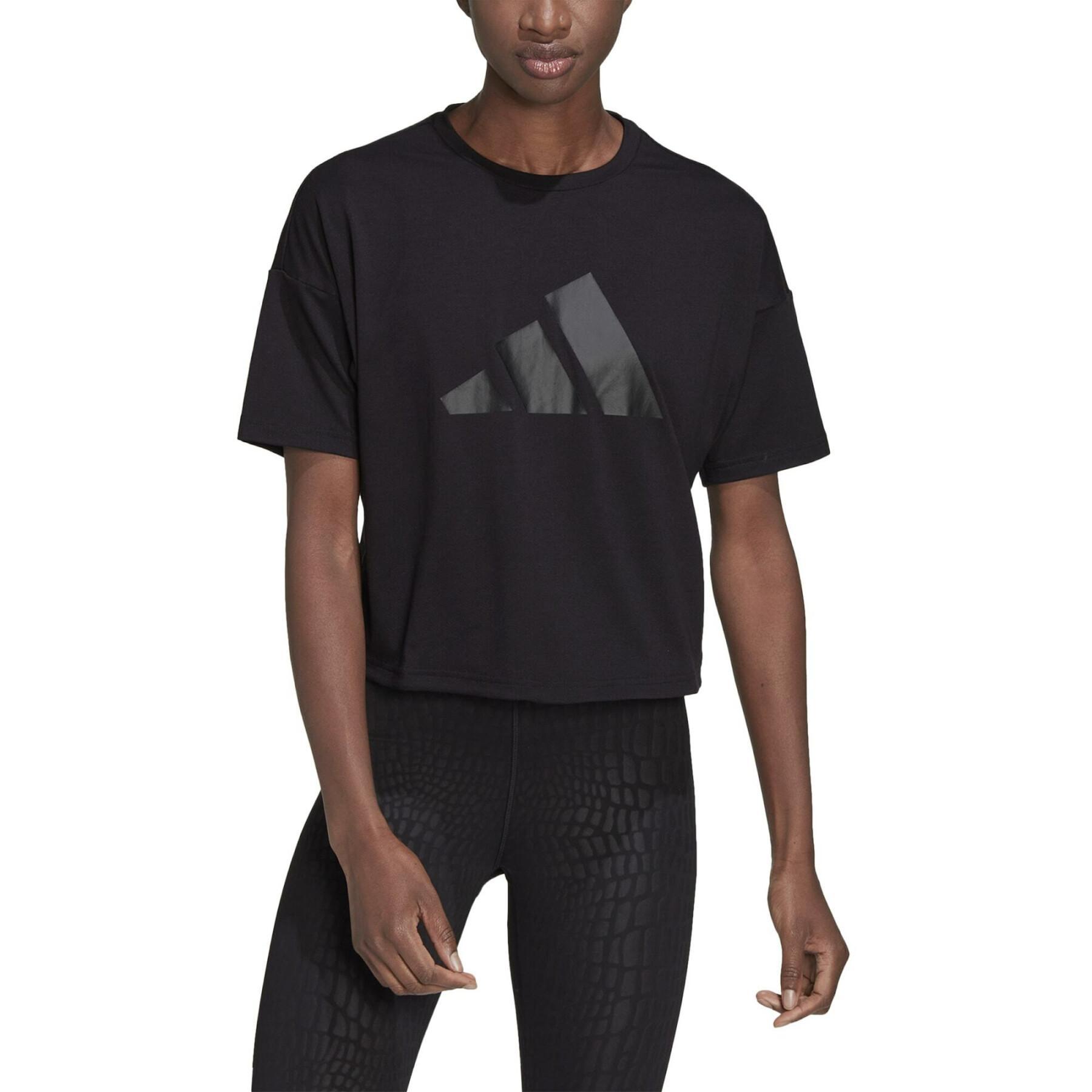 T-shirt with 3-bar logo for women adidas Train Icons