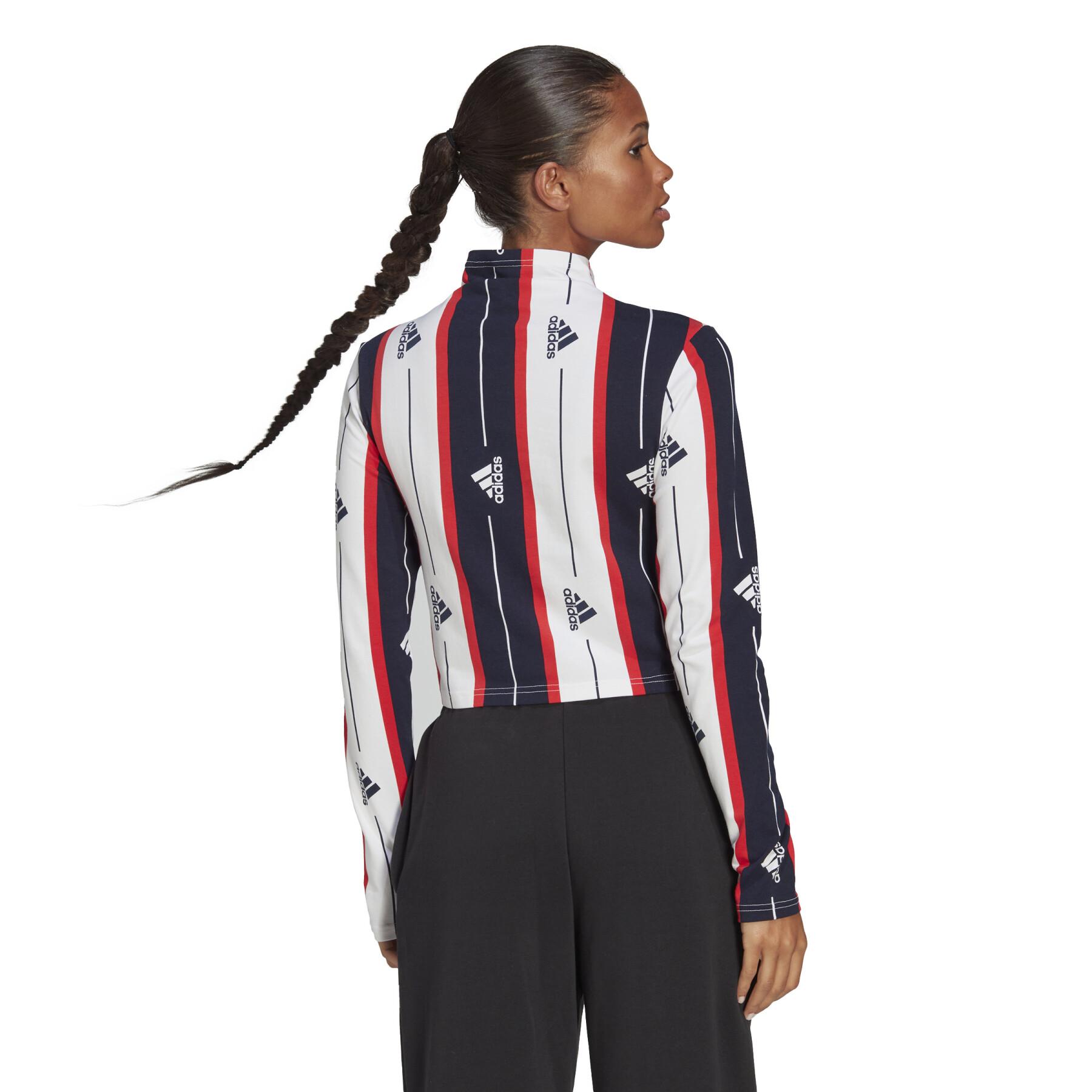 Women's fine stripes printed T-shirt adidas Essentials