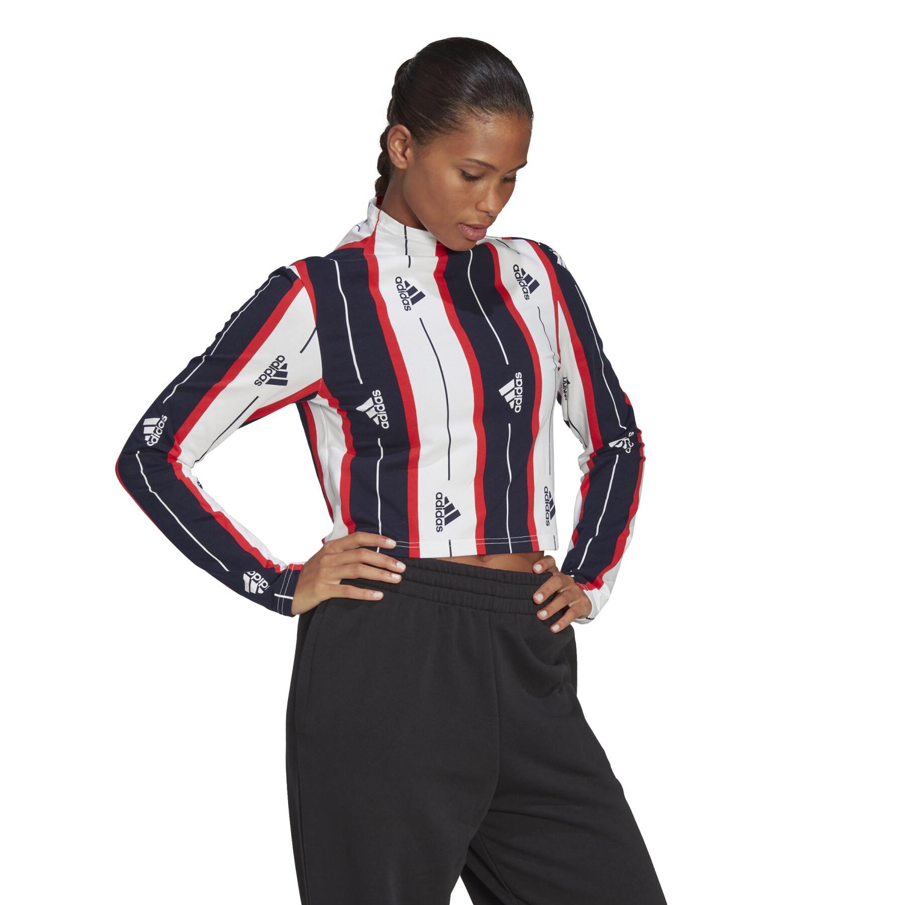 Women's fine stripes printed T-shirt adidas Essentials