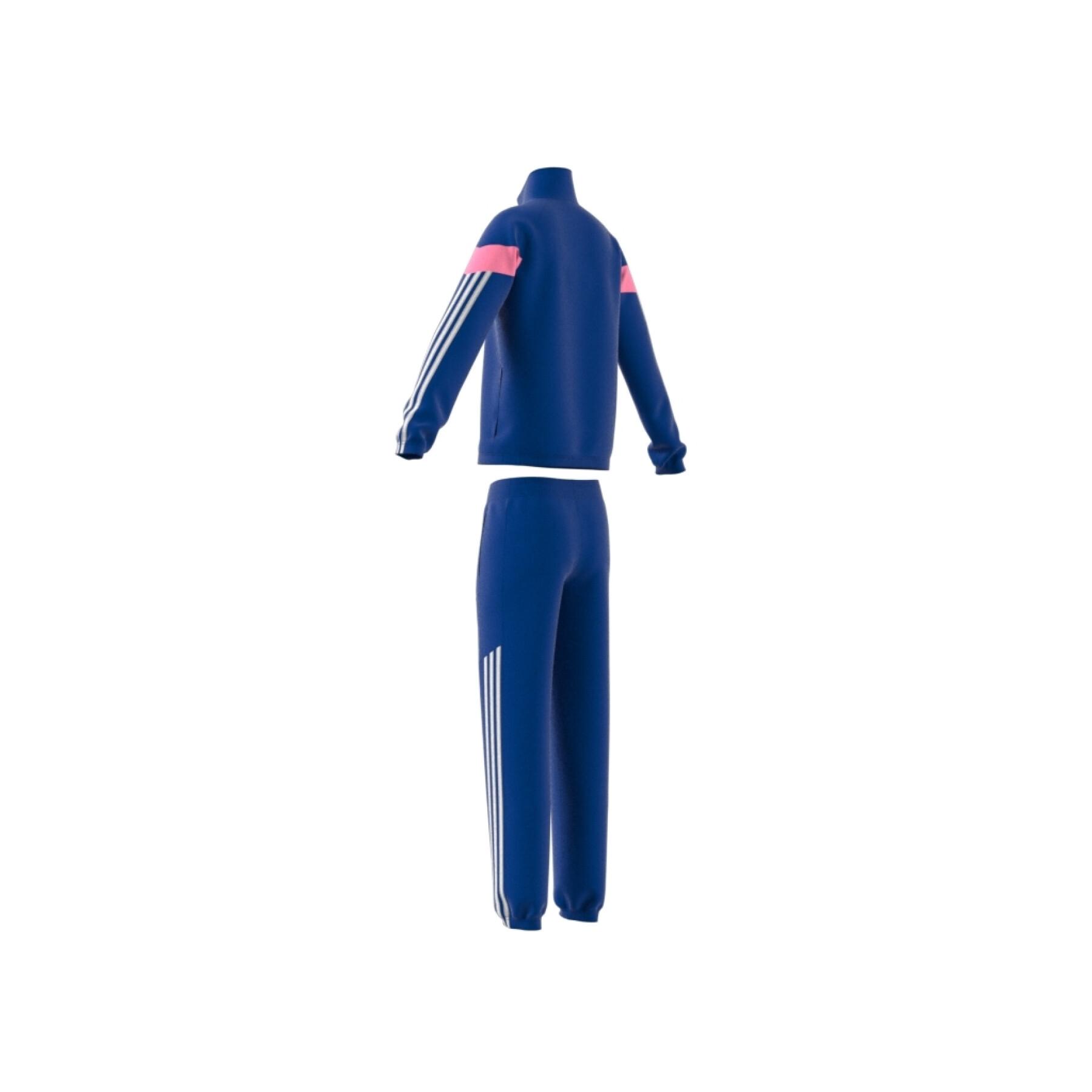 Polyester tracksuit with color blocks for girls adidas Aeroready