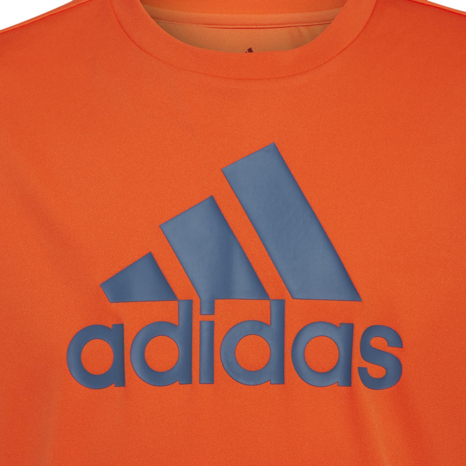 T-shirt with big logo adidas Aeroready