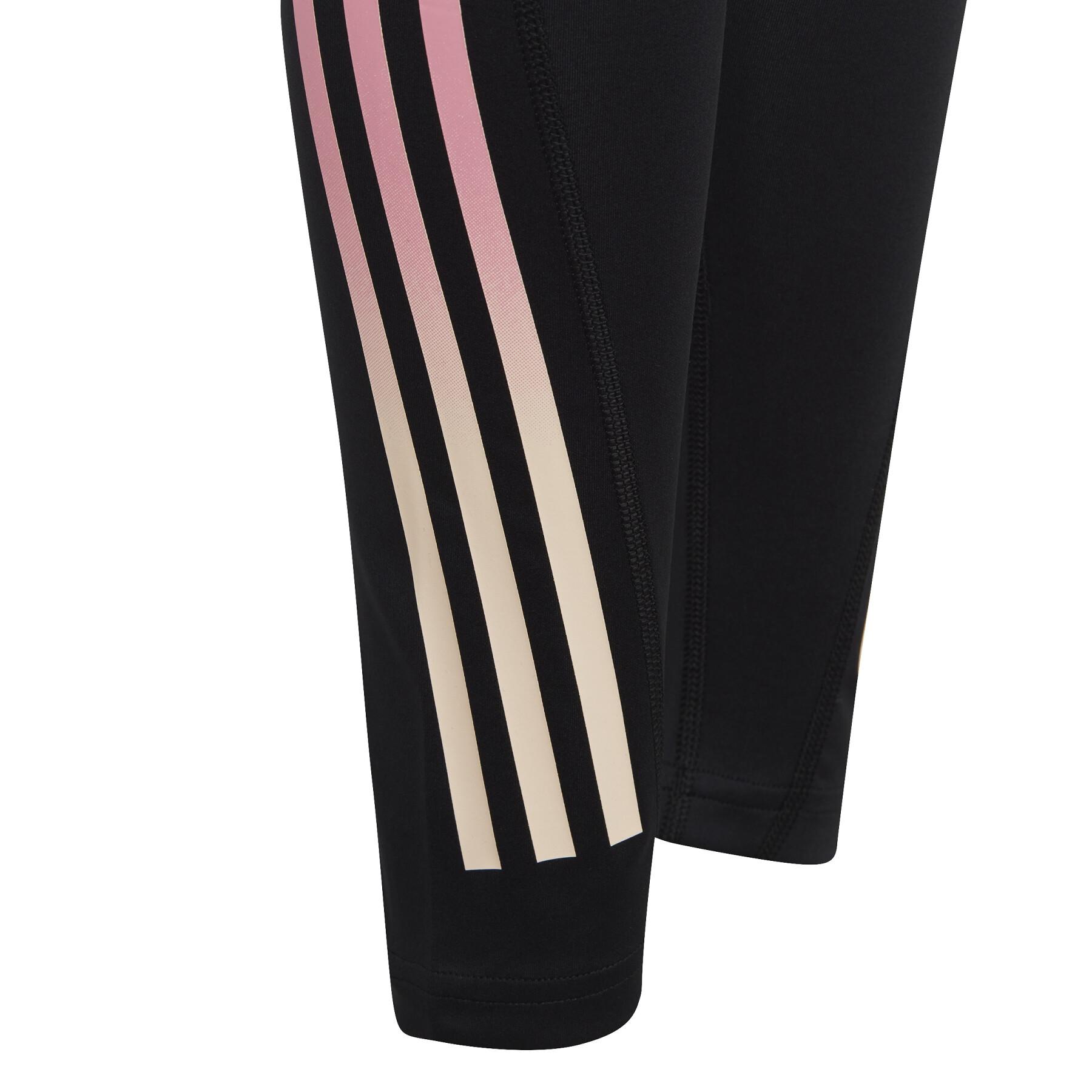 Legging 7/8 high pocket girl adidas 3-Stripes Aeroready Optime