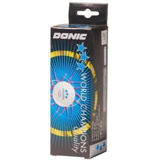 Set of 3 table tennis balls Donic P40+*** (40 mm)